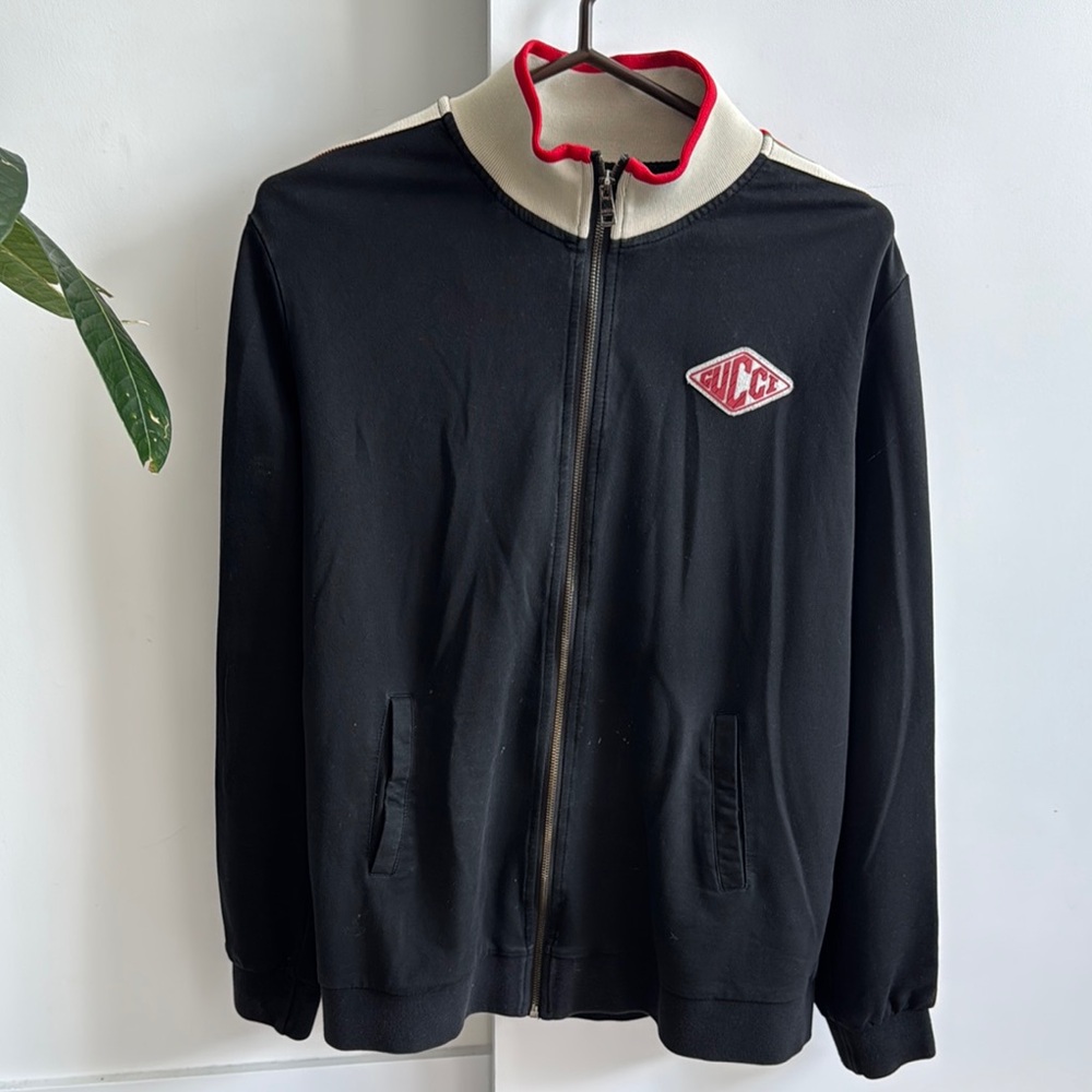 Gucci Black and Red Bomber Jacket